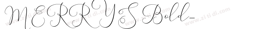 MERRYS Bold字体转换